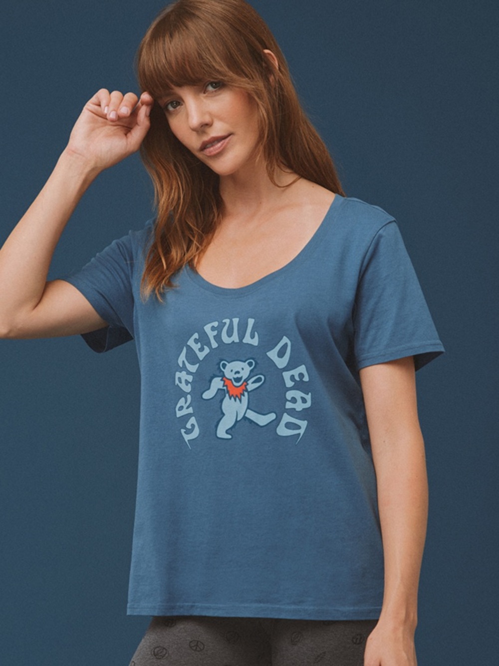 Pact Grateful Dead Women's Blue Short Sleeve Graphic Tee